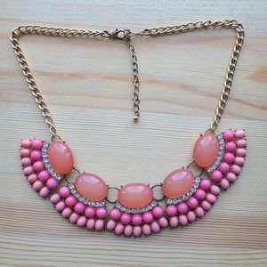 Pink, Peach & Gold Statement Necklace